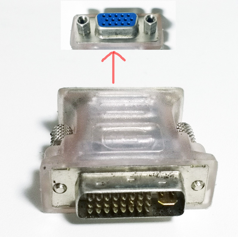 DVI-DSUB15変換コネクタ